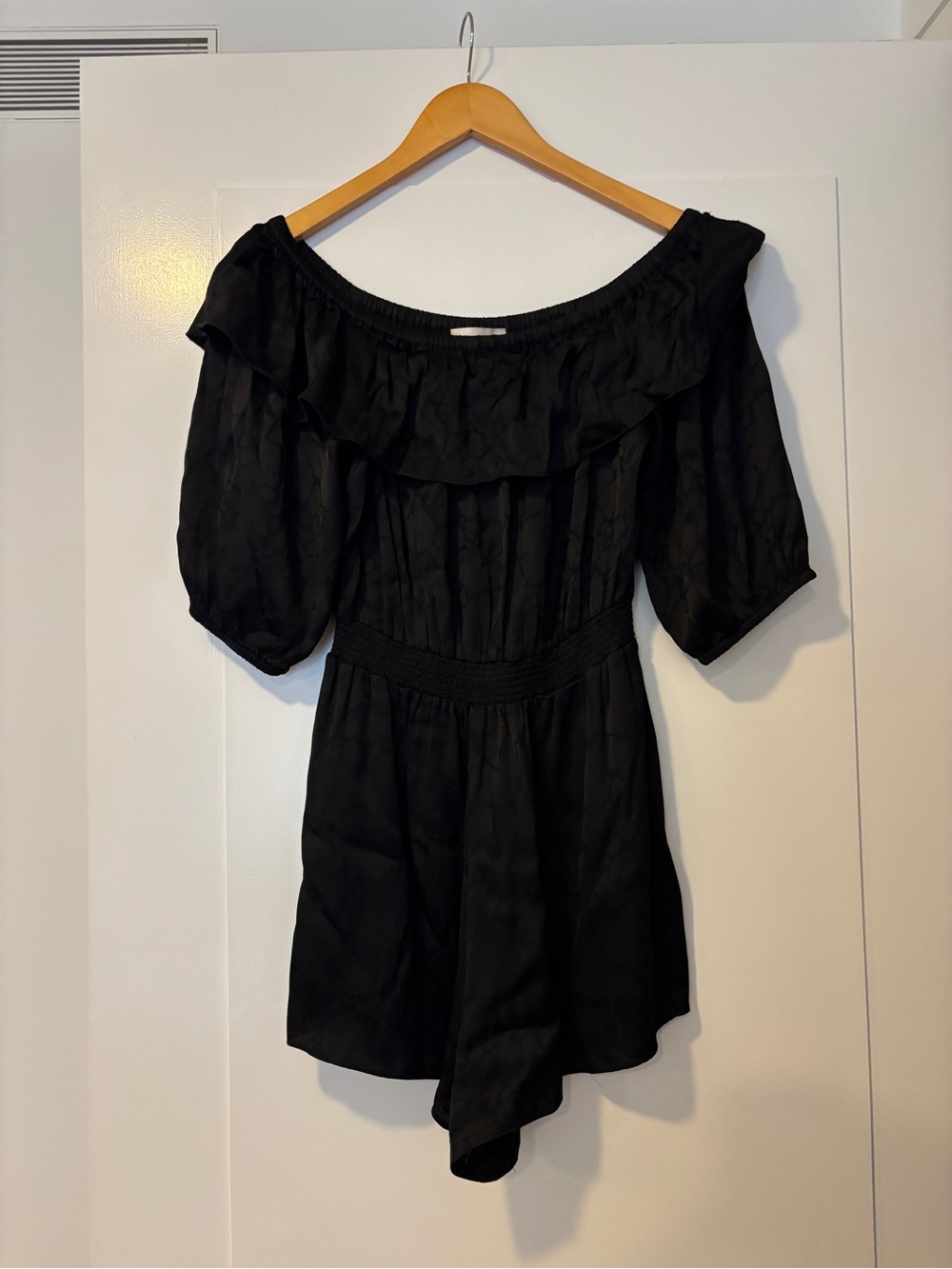 ba&sh Black Off-Shoulder Romper